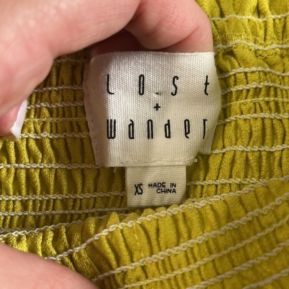 Lost + Wander yellow top size xs - Picture 5 of 8
